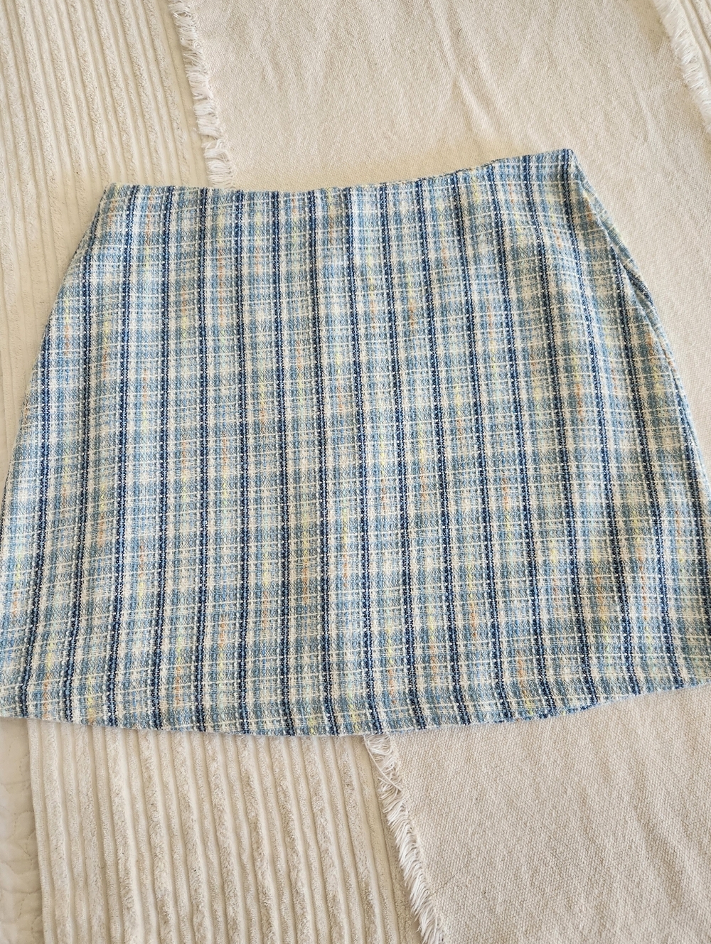 Plaid Shades Of Blue Skirt